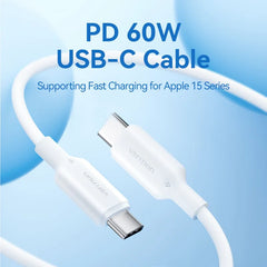 Vention USB 2.0 Type-C Male to Type-C Male 3A Cable | 2M | TRCWH