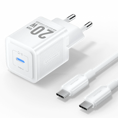 Vention 1-Port USB-C GaN Charger 20W with USB-C to USB-C Cable | TZ-FEPWO-EU \ TZFEPB0-EU |1M EU-Plug
