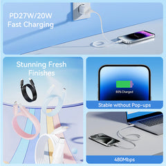 Vention USB 2.0 Type-C Male to Lightning Male 3A Cable PVC Type | LAKBF | LAKWF