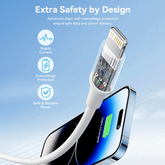 USB 2.0 Type-C Male to Lightning Male 3A Cable | LAJWF | 27W PD | iPhone & iPad