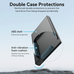 Vention 2.5 Inch SATA Hard Drive Enclosure | KPAB0 | (USB 3.0 MicroB) | Black