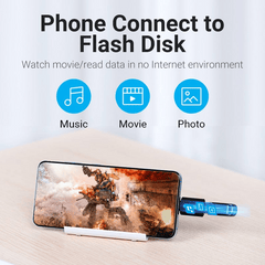 Vention USB-C Male to USB 3.0 Female OTG Adapter Black PVC Type | CDUB0