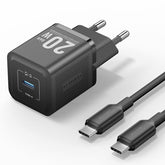 Vention 1-Port USB-C GaN Charger 20W with USB-C to USB-C Cable | TZ-FEPWO-EU \ TZFEPB0-EU |1M EU-Plug