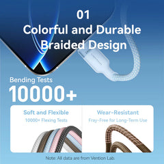 Vention USB 2.0 Type-C | TRIWF | Male to Type-C Male 5A Cable