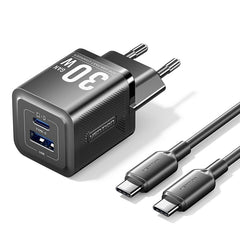 Vention 2-Port USB (C+A) GaN Charger (30W/30W) with USB-C to USB-C Cable | 1M | TZ-FEQW0-EU