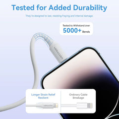 USB 2.0 Type-A Male to Lightning Male 2.4A Cable | 27W PD | Compatible with iPhone 8/X/11/12/13/iPhone 14