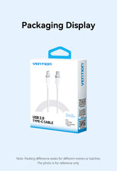 Vention USB 2.0 Type-C | TRIWF | Male to Type-C Male 5A Cable