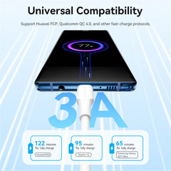USB 2.0 C Male to C Male 3A Cable | 60W PD | 1M-TAXWF | PD FAST