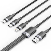 Vention USB 2.0 A Male to 3-in-1 USB-C & Lightning & Micro-B Male 3A Cable Aluminum Alloy Type