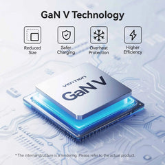 Vention 2-Port USB (C + C) GaN Charger (45W/45W) with 5A USB-C to USB-C Cable | TZ-FCFB0-EU (1M) EU-Plug Black |