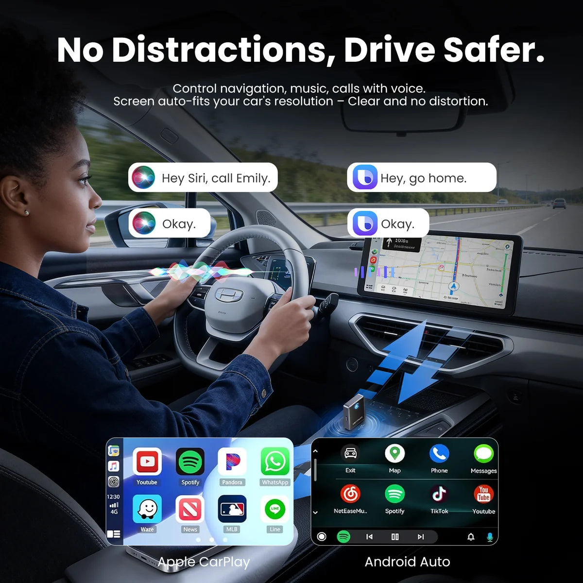 Wireless CarPlay Adapter Box Gray Aluminum Alloy Type | KRYH0