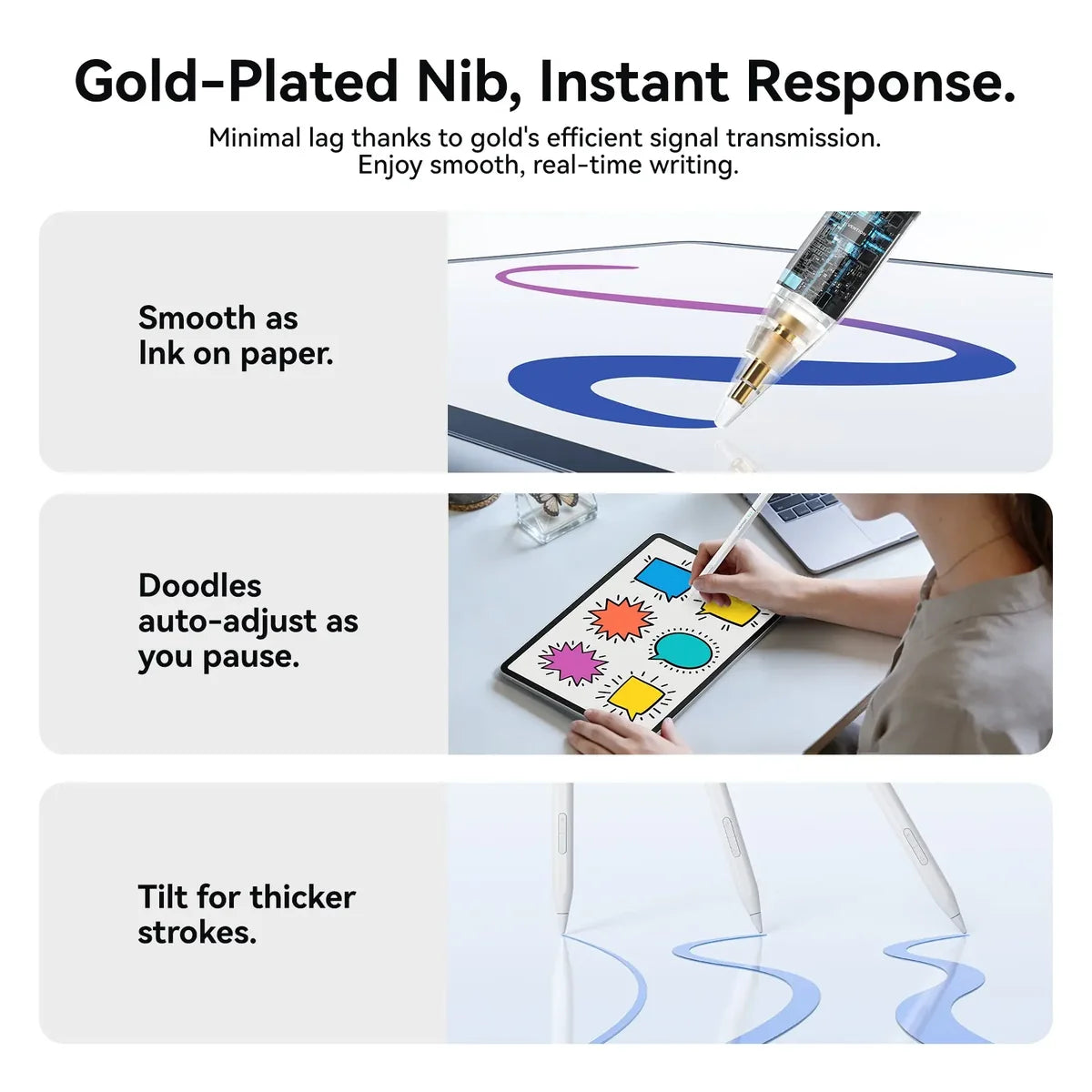 Vention Active Stylus Pen for iPad with Bluetooth Pairing White | KQNW0