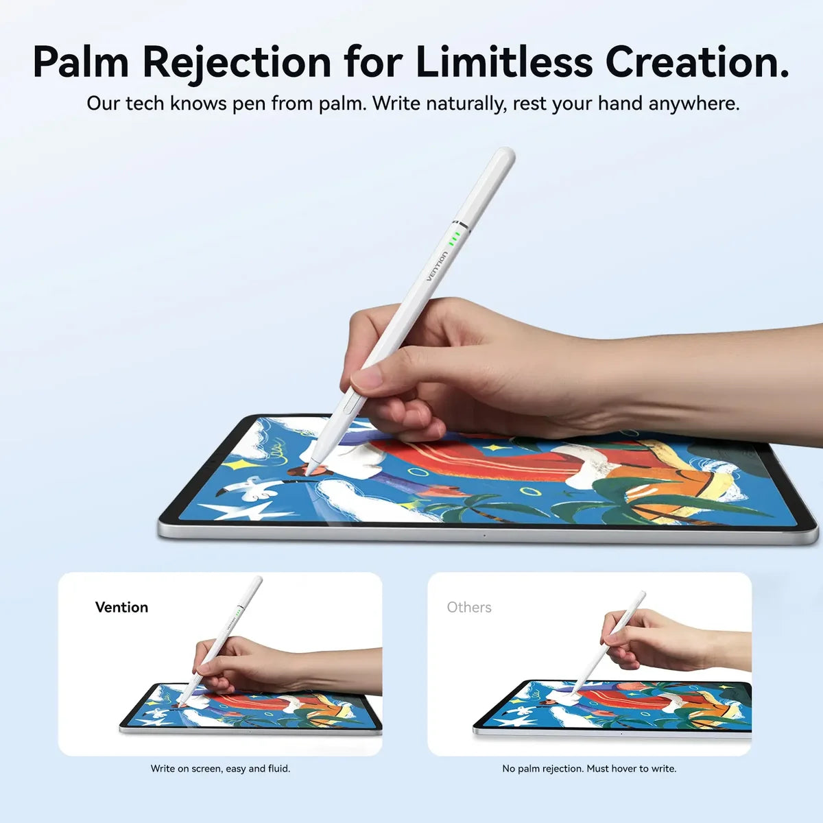 Vention Active Stylus Pen for iPad with Bluetooth Pairing White | KQNW0