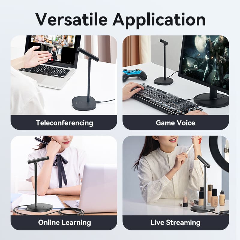 Vention USB Desktop Microphone with Mute Button Black |  NCCB0