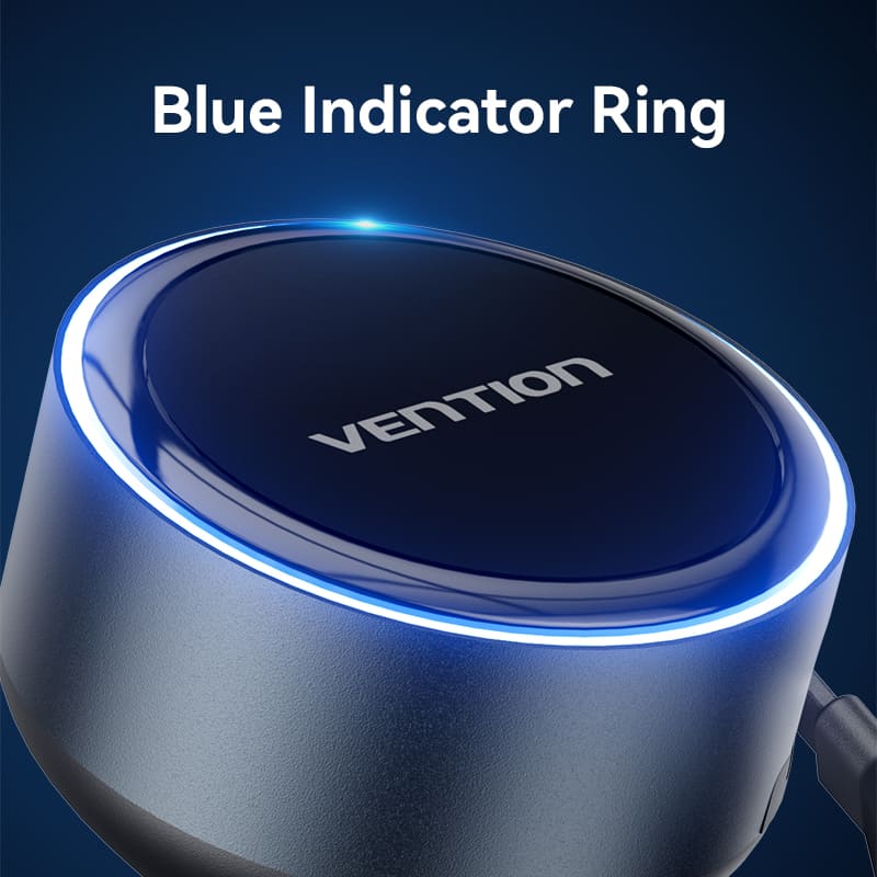 Vention Car Charger with Built-In Cable | FFOB0