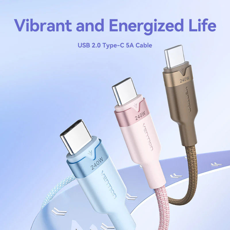 Vention USB 2.0 Type-C | TRIJF | Male to Type-C Male 5A Cable