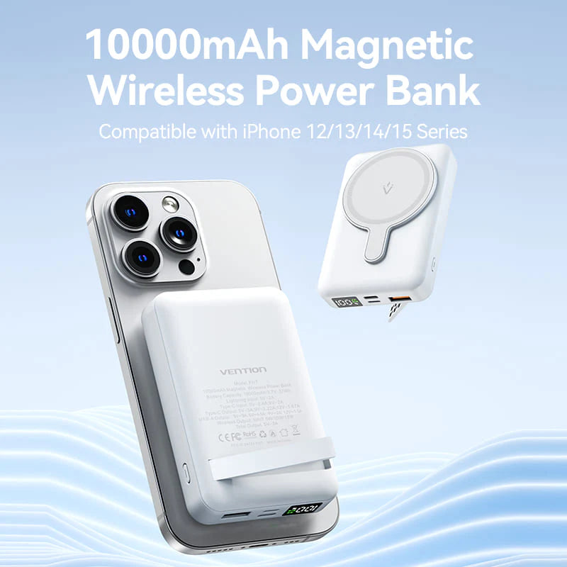 Vention 10000mAh Magnetic Wireless Power Bank 22.5W | FHTB0