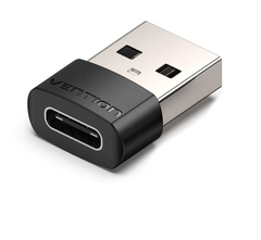 Vention USB 2.0 Male to USB-C Female Adapter Black PVC Type | CDWBO