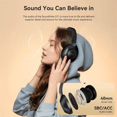 Wireless Bluetooth Headphone SoundMate S11 | ENC Noise Cancellation