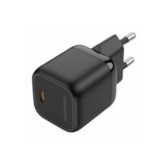 Vention 1-Port USB-C GaN Charger(30W) EU Plug | 30W PD | Quick charge protocols: PPS/PD 3.0/QC 4+/FCP/AFC/BC 1.2