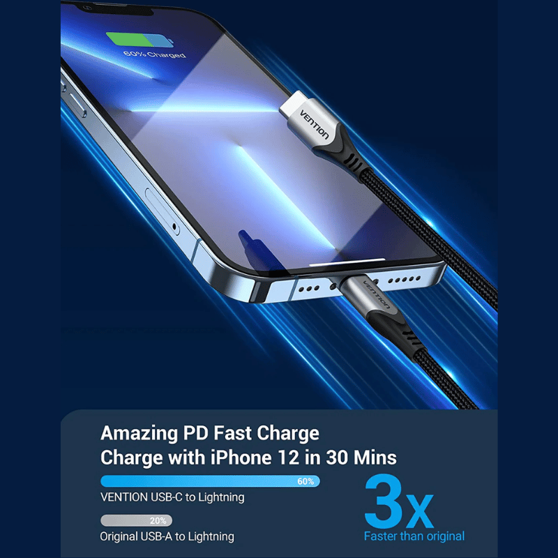 USB 2.0 C to Lightning Cable | MFi Certified | PD Fast Charging Cable | iPhone & iPad