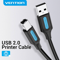 Vention USB Printer Cable USB 2.0 Type A Male To B Male Sync Data Scanner Printer Cable for POSPRO  HP Canon Epson USB Printer | 1.5 M | COQBG