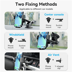 Vention Car Phone Holder for Car Dashboard Windshield Air Vent Car Mount for iPhone 13 12 11 Pro Samsung S22 Xiaomi Smartphones