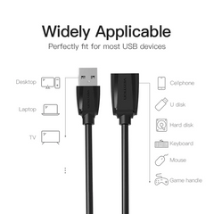 USB Cable USB 3.0 Extension Cable Male to Female 3.0 2.0 USB Extender Cable for PS4 Xbox Smart TV PC USB Extension Cable | VAS-A44/A45