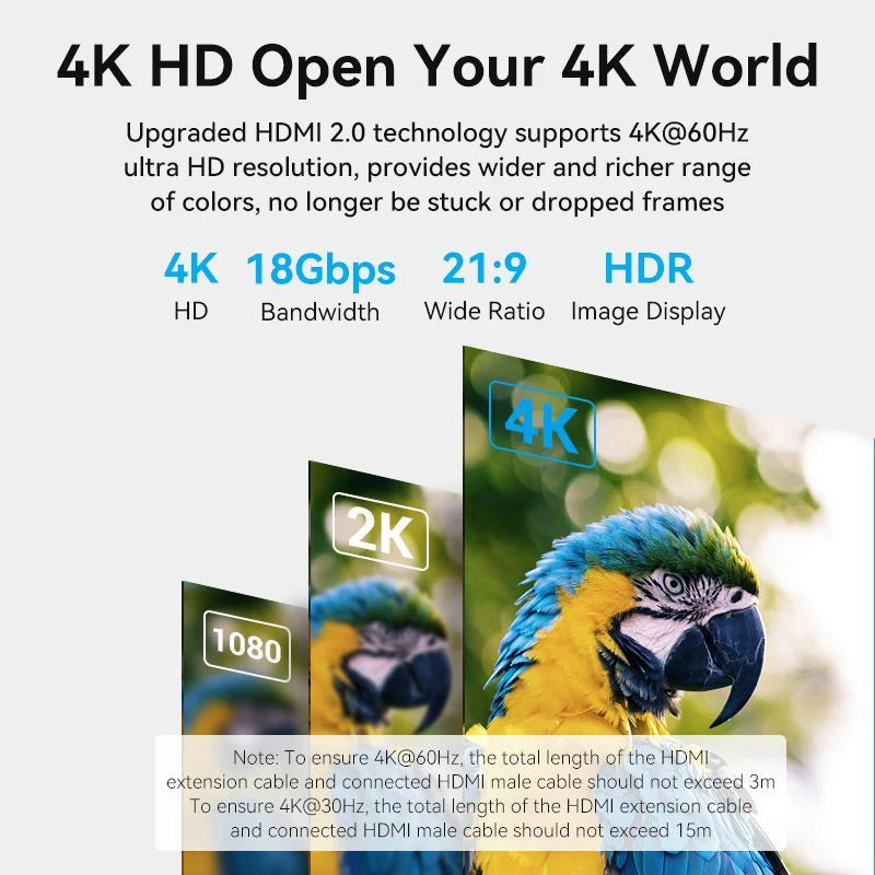 Vention HDMI™ Extension Cable  | 1M, AHCBF