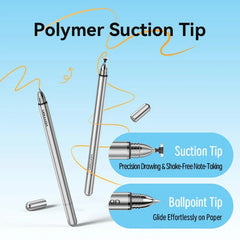 Vention 2-in-1 Stylus Pen Gray Aluminum Alloy Type | KQMH0