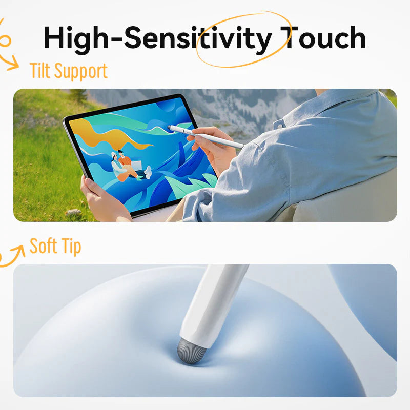 Vention 3-in-1 Magnetic Stylus Pen White Aluminum Alloy Type | KQLW0