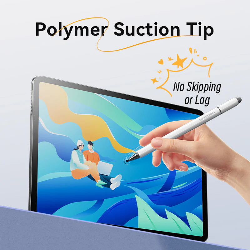 Vention 3-in-1 Magnetic Stylus Pen White Aluminum Alloy Type | KQLW0