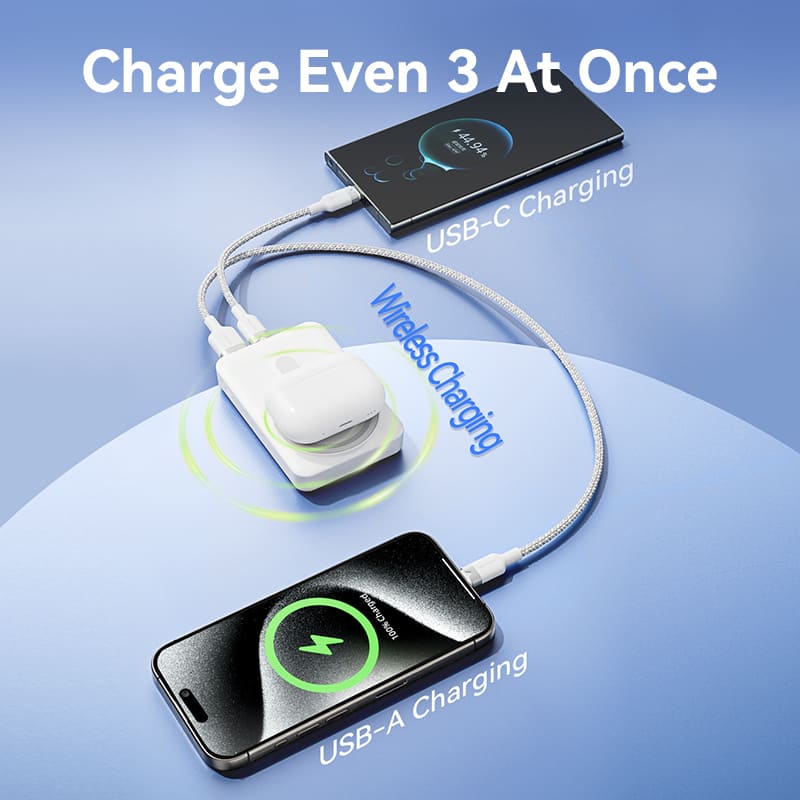 Vention 10000mAh Magnetic Wireless Power Bank 22.5W | FHTB0