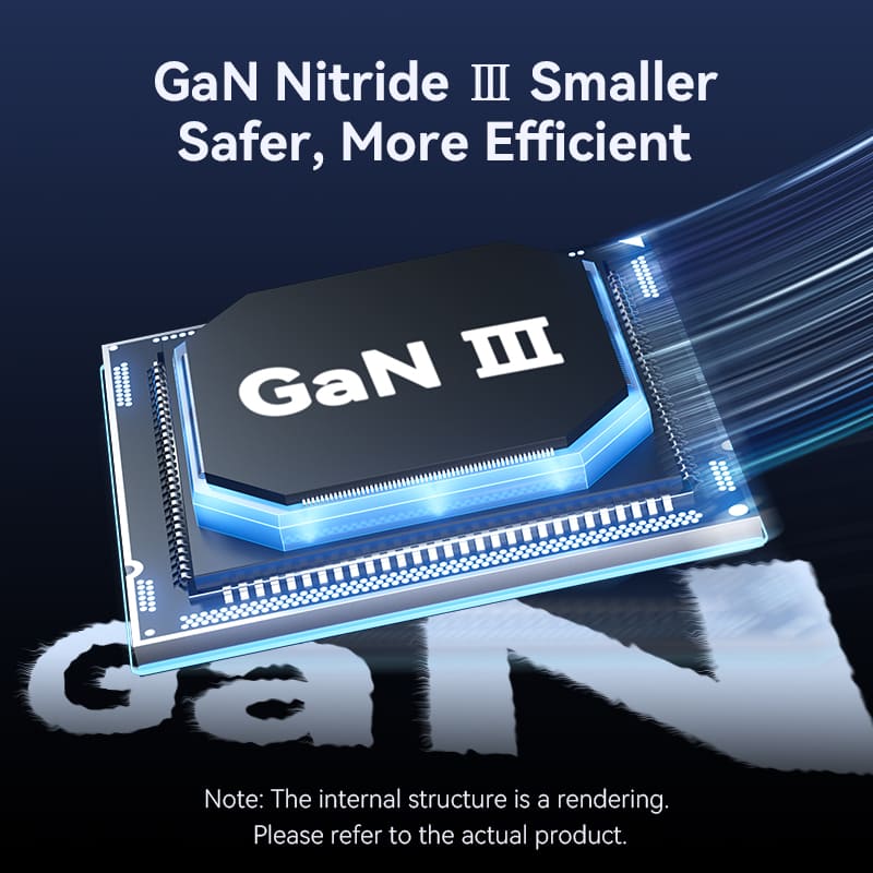 Vention 3-Port USB (C+C+A) GaN Charger (65W/65W/60W) EU-Plug | GaN-III | FERB0-EU