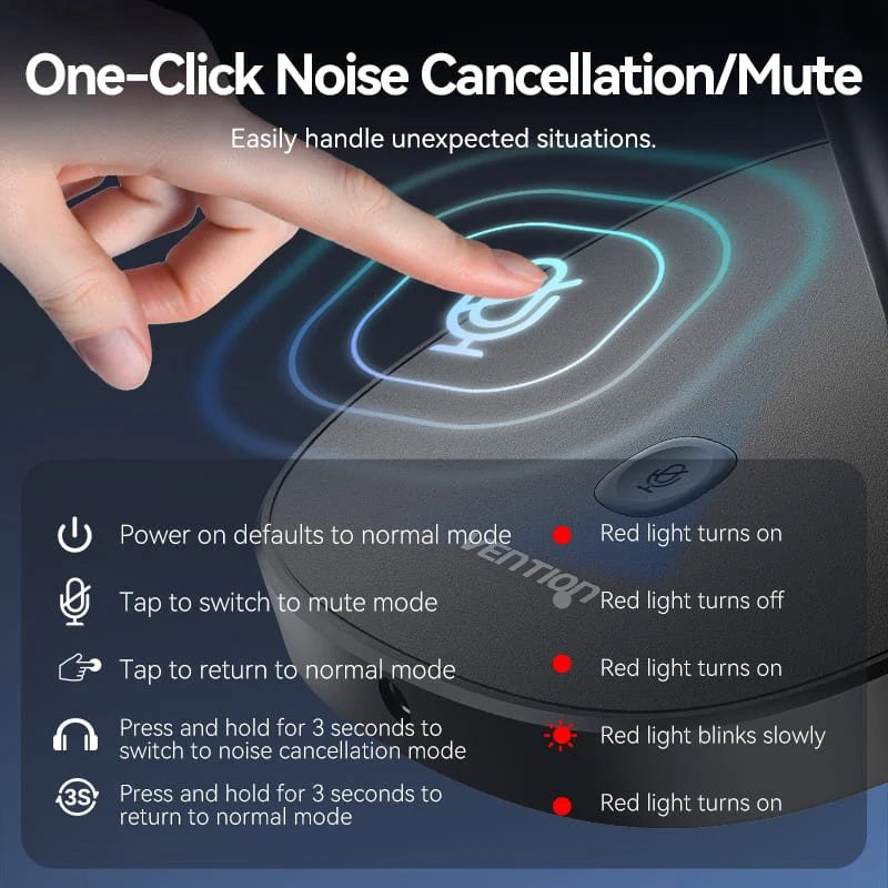 Vention USB Desktop Microphone with Mute Button Black |  NCCB0