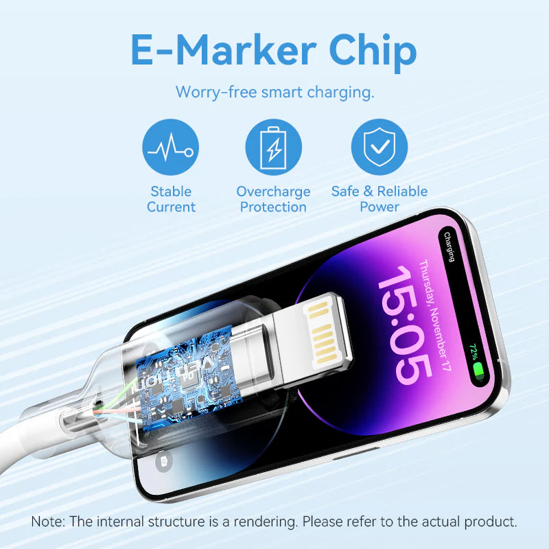 Vention USB 2.0 Type-C Male to Lightning Male 3A Cable | 2M | LAKWH