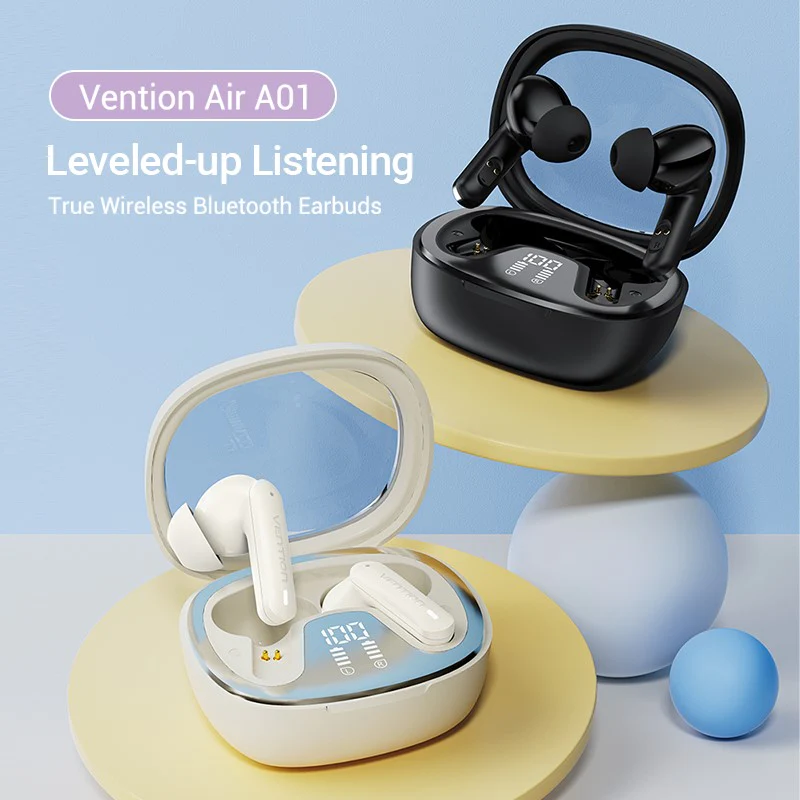 AIR A01 WIRELESS BLUETOOTH EARBUDS | IPX4 | LED Display