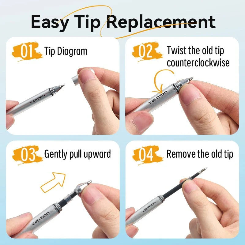 Vention 2-in-1 Stylus Pen Gray Aluminum Alloy Type | KQMH0