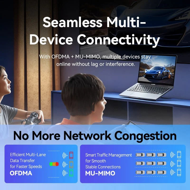 Vention AX900 USB Wi-Fi Dual Band Adapter With High Gain Antenna Black | KDWB0