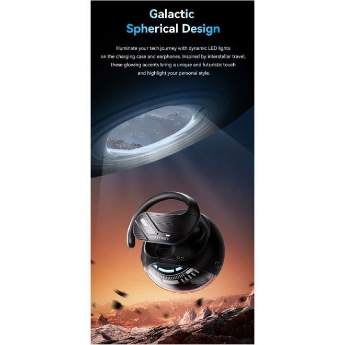 Vention OpenBeat O12 Black | NBUB0 | True Wireless Open Earbuds