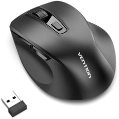 Vention 6-Button 2.4GHz + Bluetooth 5.1 Wireless Ergonomic Mouse Black | KTMB0
